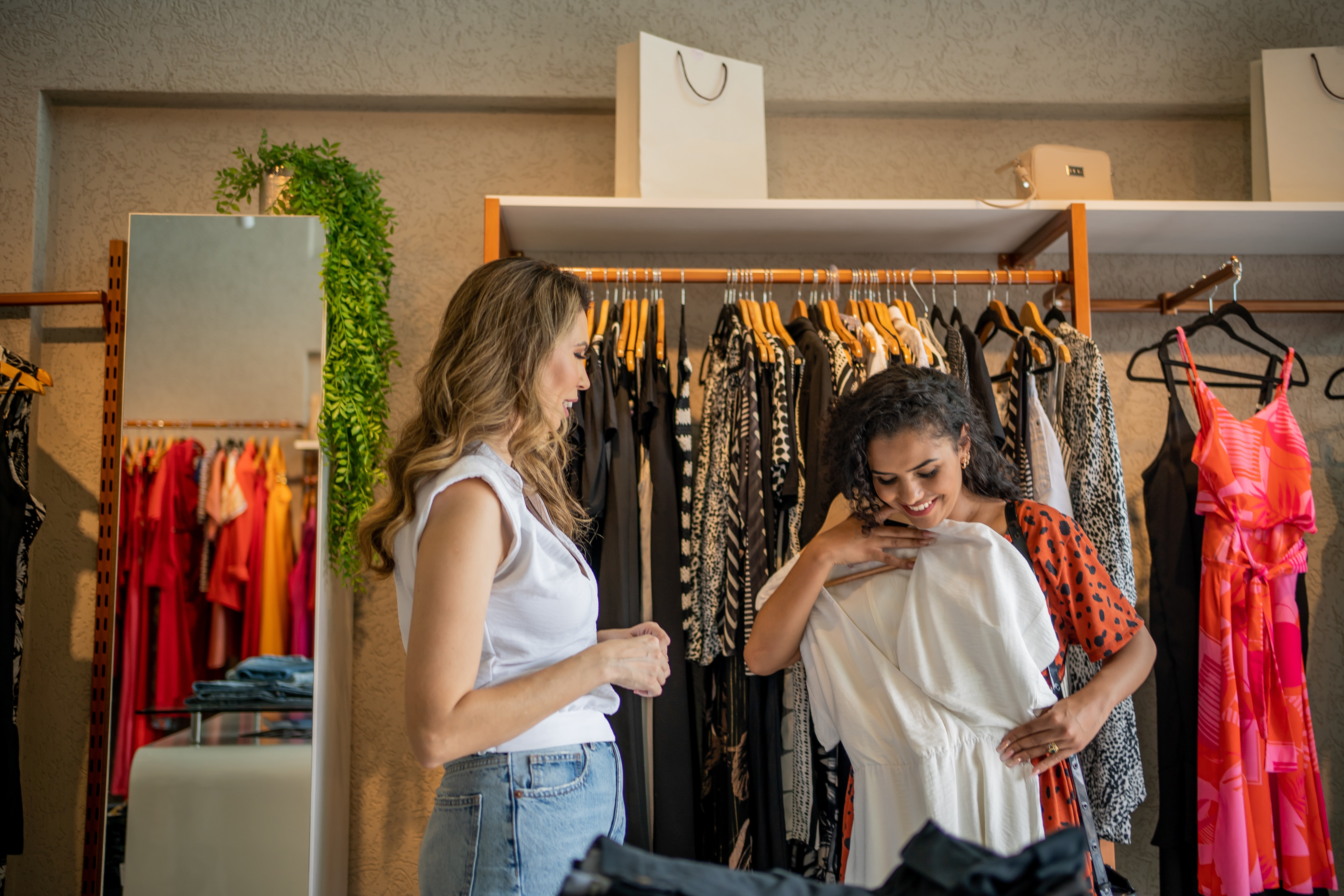 Pop-up store de roupas femininas