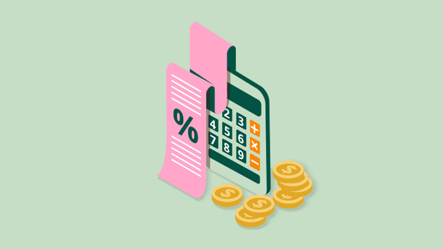 ilustração de uma calculadora