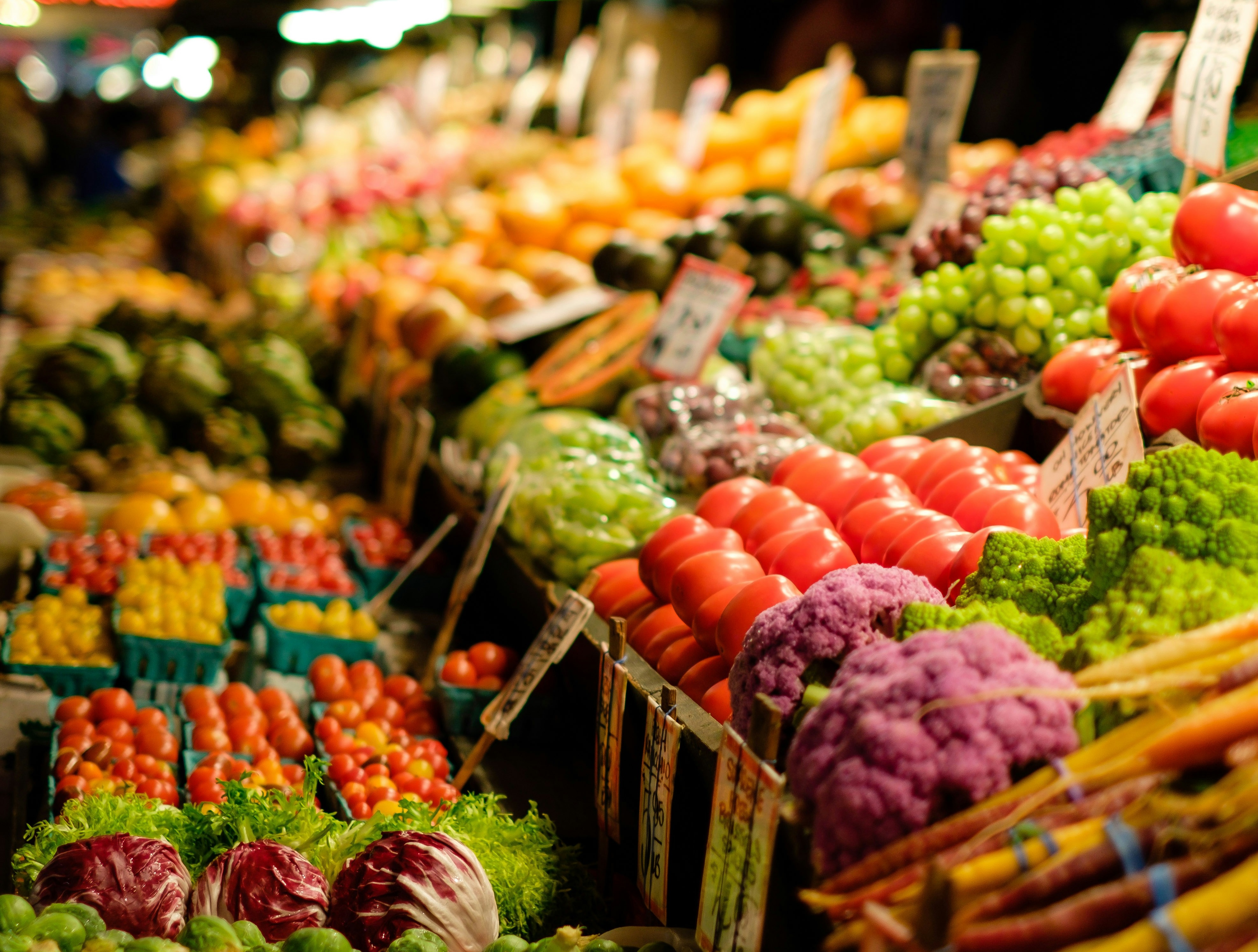 Hortaliças em mercadinho