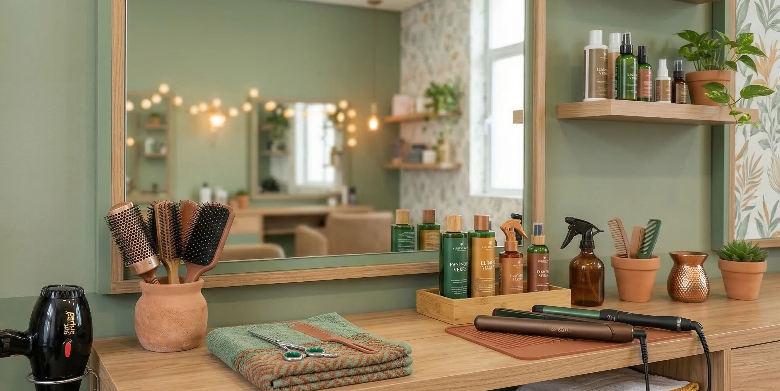 Bancada de salão de beleza