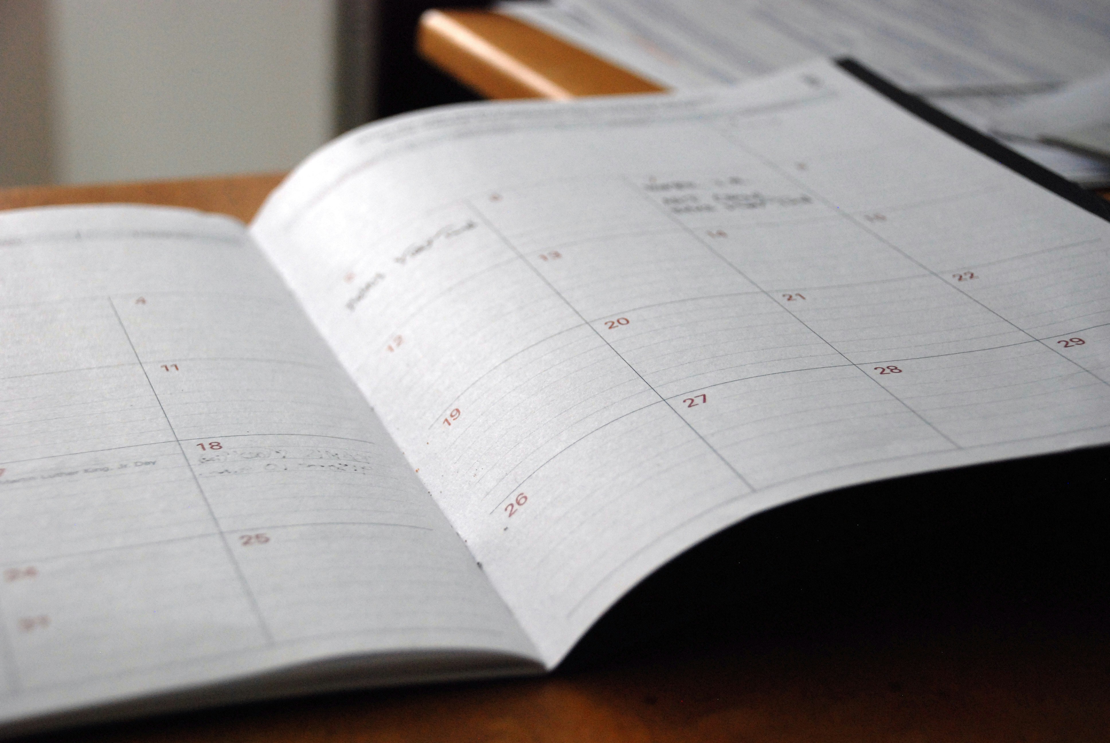 Calendário de papel