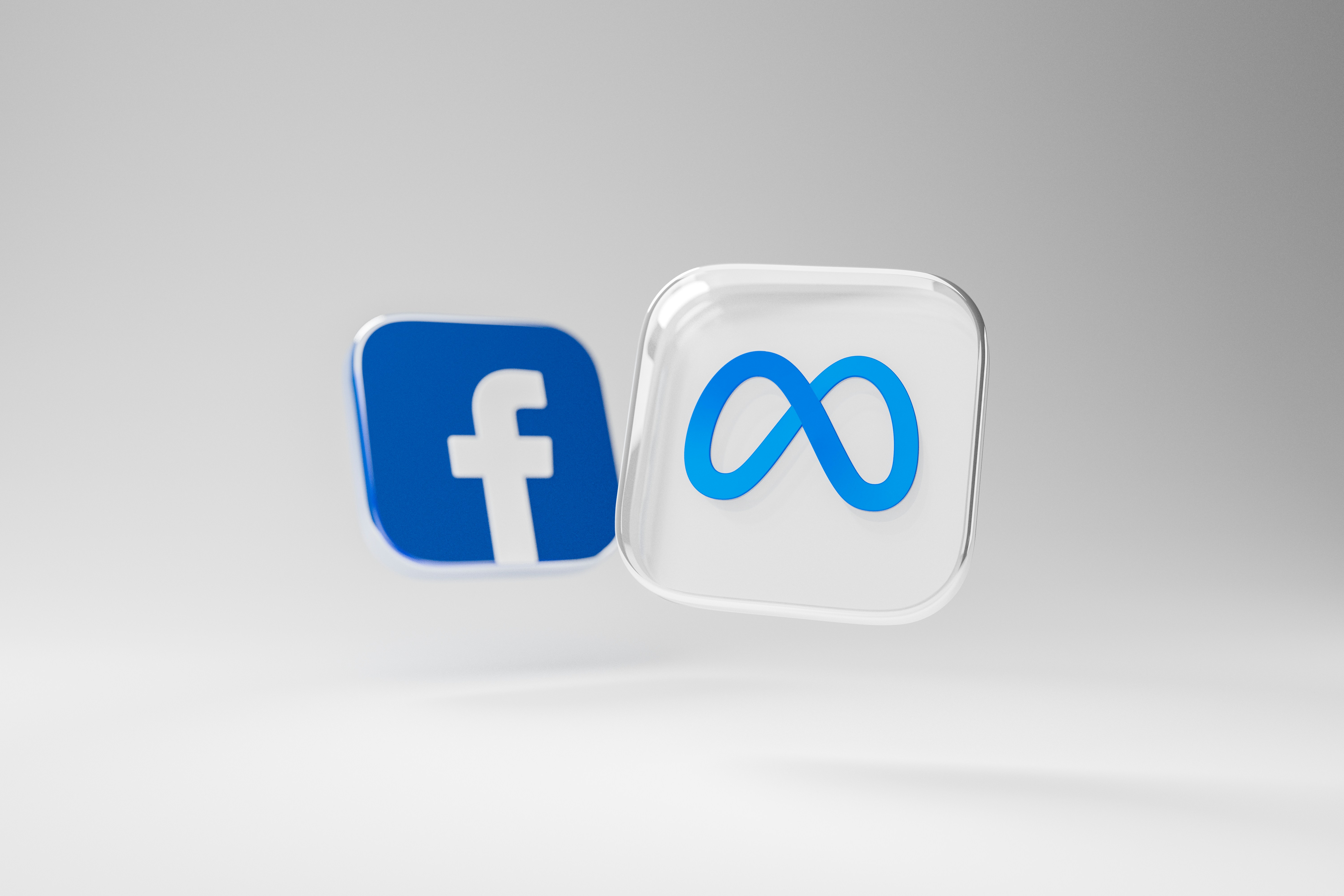 Logos do Facebook e do Meta