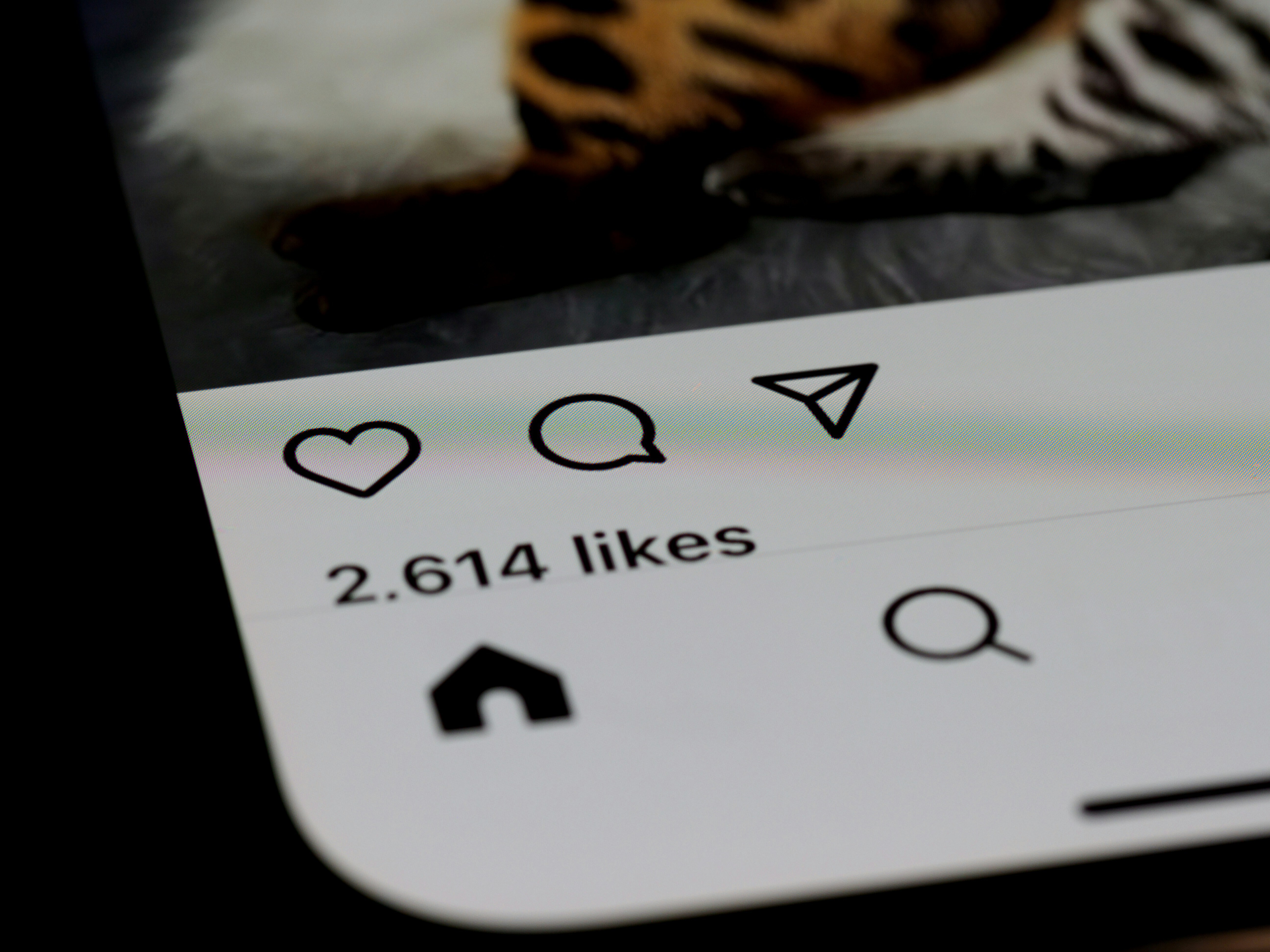 Imagem de número de likes que uma publicação alcançou no Instagram